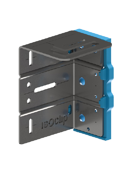 3.25in ISO Clip. Thermally broken cladding attachment system. Accommodates 3.5inches to 6 inches of continuous insulation.